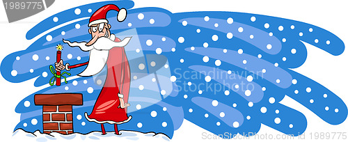 Image of Bad Santa Claus cartoon card