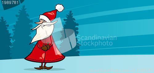 Image of funny Santa Claus cartoon card