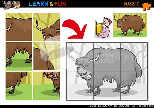 Image of Cartoon yak puzzle game