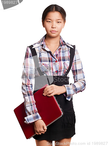 Image of Asian Girl With Laptop