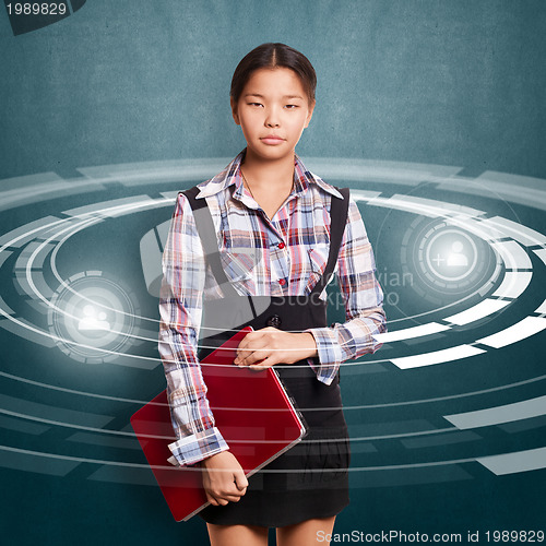 Image of Asian Girl With Laptop