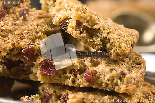 Image of Freshly baked cranberry cookies