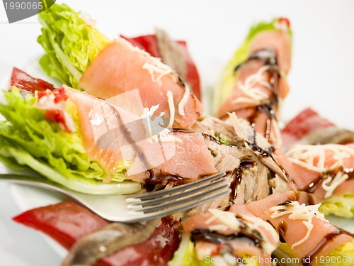 Image of food salmon anchovy salad