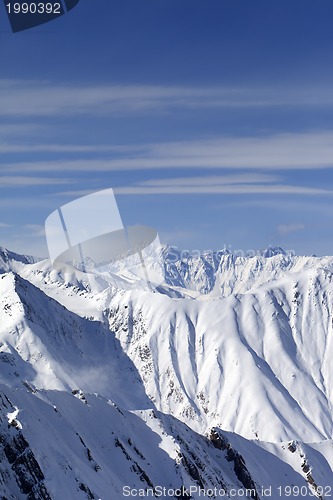 Image of Snow mountains in nice day