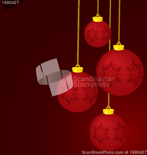 Image of Christmas red balls 