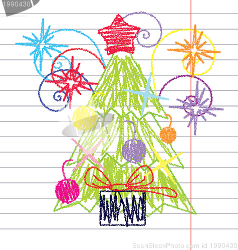 Image of Crayon Christmas tree 