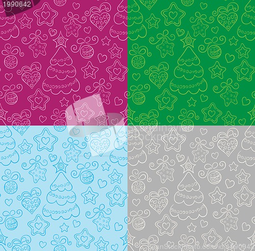 Image of Funny seamless christmas background