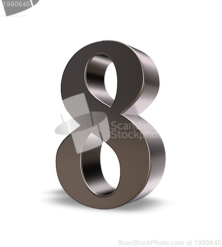 Image of metal number eight