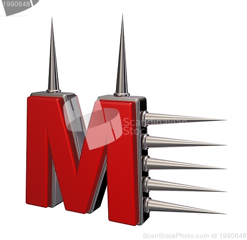 Image of prickles letter m