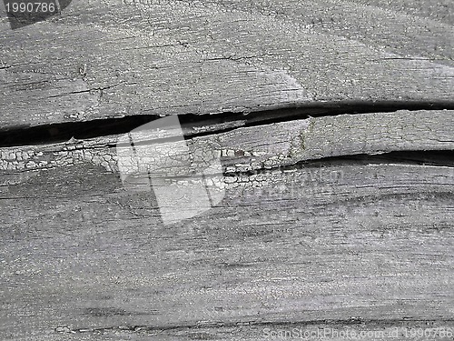 Image of Old wooden texture with large cracks