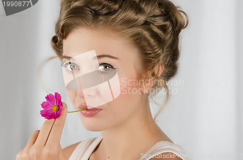 Image of beauty woman closeup portrait