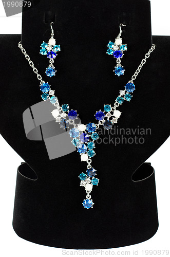 Image of necklace with pendants and earrings