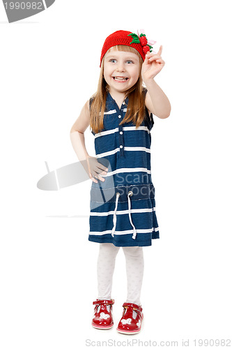 Image of Happy smiling little girl isolate on white background