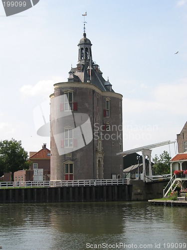 Image of tower by bridge, Enkhuizen, the Netherlands