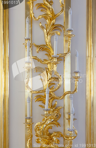 Image of vintage golden candlestick