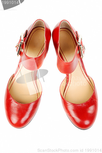 Image of Fashionable women's red shoes