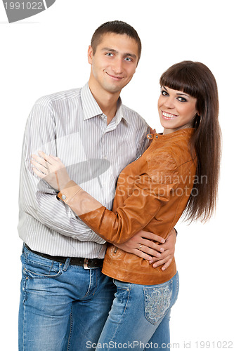 Image of Portrait of a romantic young couple