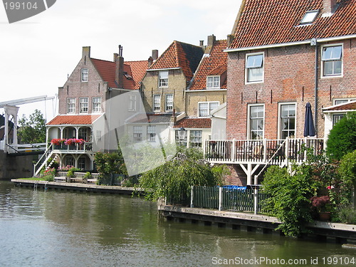 Image of houses in Enkhuizen, the Netherlands