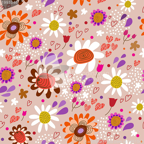 Image of Floral seamless pattern in vector