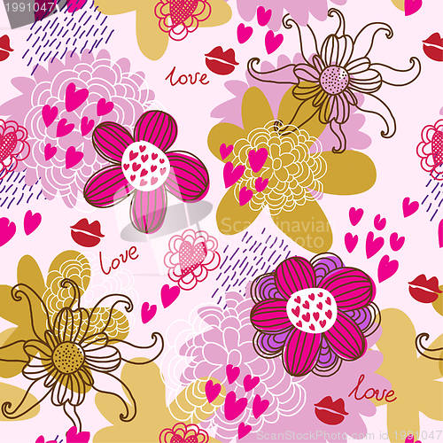 Image of Floral seamless pattern in vector