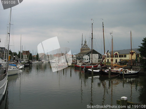 Image of haven full of sailboats