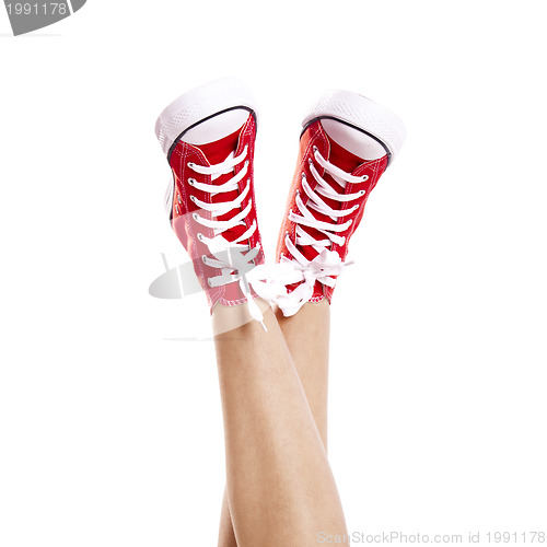 Image of Red sneakers