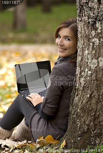 Image of Woman working outdoor