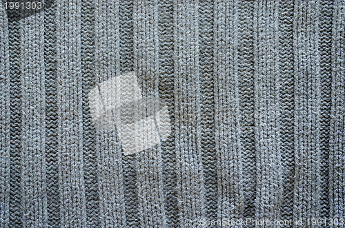 Image of Grey knit wool mat closeup texture background 