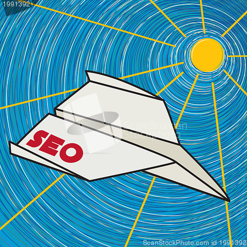 Image of Seo paper plane clip art