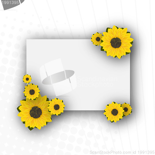 Image of Decorative sunflowers card