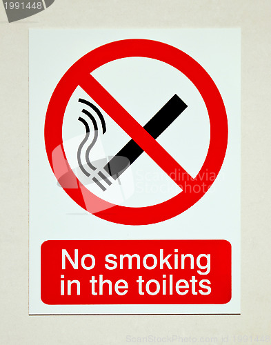 Image of No smoking sign