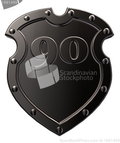 Image of number on metal shield