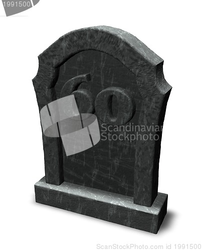 Image of number on gravestone