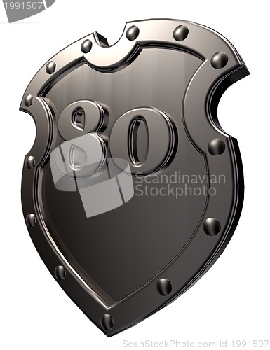 Image of number on metal shield