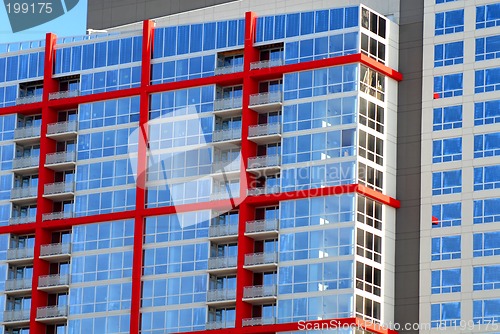 Image of Very colorful high rise building in Chicago