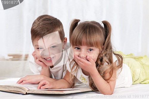 Image of Children with book