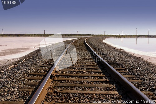 Image of Railroad Tracks by Salt Lake