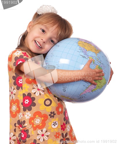 Image of Girl with globe