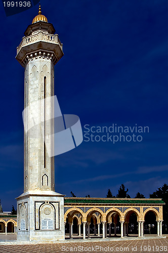 Image of tower in blue