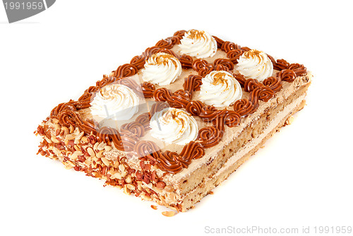 Image of tasty nuts cake