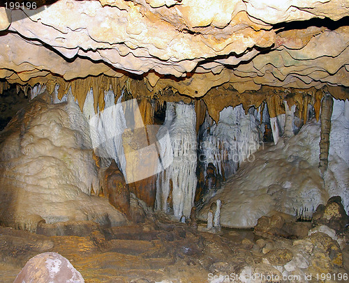 Image of Tiered Stalagtites and Rim Pools