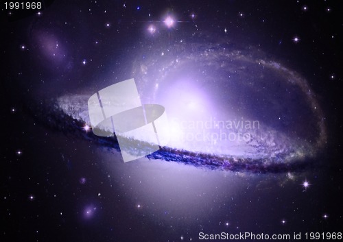 Image of galaxy in a free space