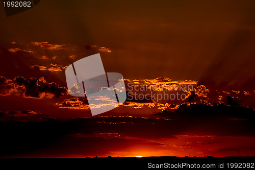 Image of cloud in the desert of tunisia