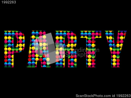 Image of Party Letters Music Disco Colorful Alphabet