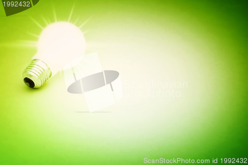 Image of Background with lit lightbulb