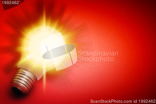 Image of Background with lit lightbulb