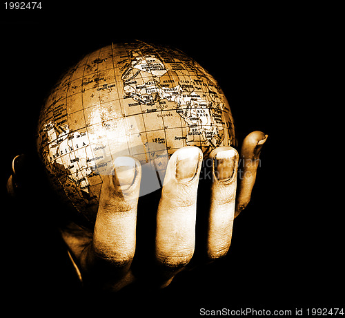 Image of Globe in a girl's hands