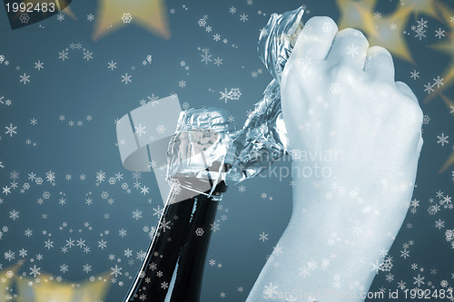 Image of Opening champagne bottle