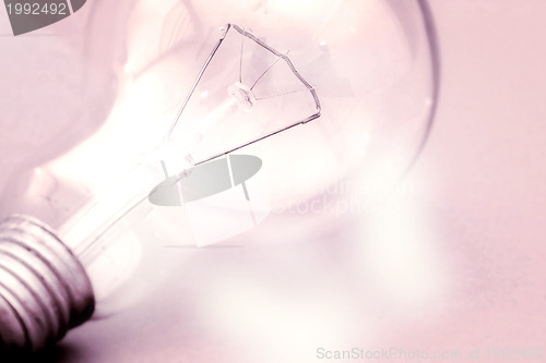 Image of Background with lit lightbulb