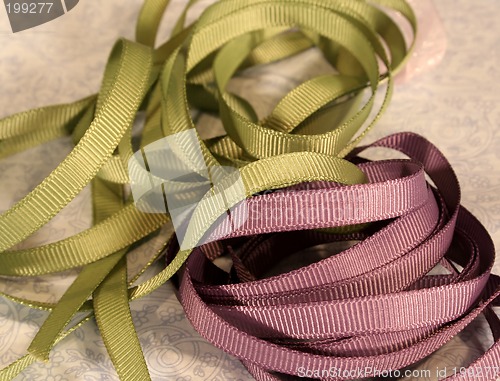 Image of Lavender and Green Ribbon